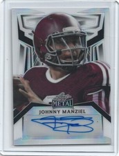 2023 Leaf Metal Draft- Johnny "Football" Manziel - Auto  SSP #d 3/3!   silver
