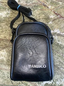 Ambico Compact Black Leather Camera Case With Strap And Belt Loop Excellent Cond - Picture 1 of 10