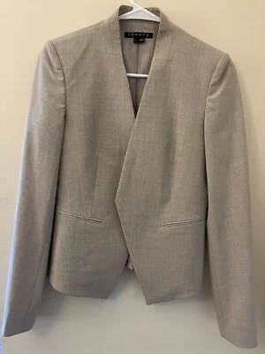 Blazer Theory para mujer talla 2 mezcla de lana tostada usado en excelente estado Foto 1 de 3