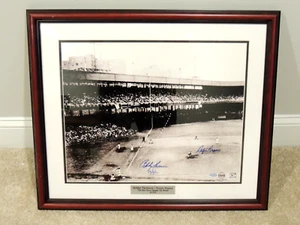 BOBBY THOMSON RALPH BRANCA DOPPELT SIGNIERT 16 X 20 GERAHMT "THE SHOT" COA STEINER - Bild 1 von 4