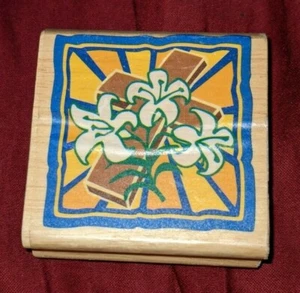 Stempel Ostern Lilien Kreuz Buntglasfenster Kanadischer Ahorn Sammlungen - Bild 1 von 4