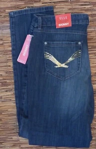 ELLE MISSES STRETCH SKINNY LOW-RISE SLIM FIT DENIM JEANS SZ 14 LIST $48 - Imagen 1 de 5