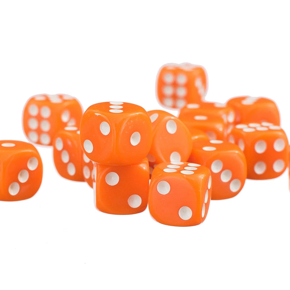 50Pcs 12mm D6 Six Sided Spot Dices Opaque Round Corner for Board Card Game TRPG - Image 1 of 1