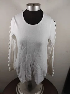 Belford Shirt Damen Small Weiß Pima Baumwolle Langarm - Bild 1 von 8