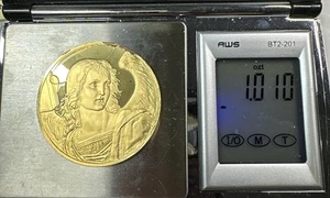 Franklin Mint Raphael Masterpieces(Angel )925 Silver 24k  Overlay - Picture 1 of 3