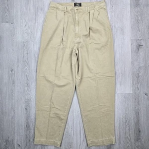 Vintage Ralph Lauren Double RL Hose 35x30 Khaki Plissee Made In USA Deadstock - Bild 1 von 13
