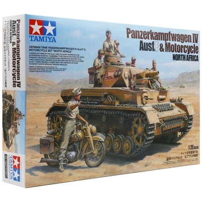 Tamiya 1/35 Military Panzerkampfwagen IV Ausf.F Motorcycle Model Kit - Image 1 of 4