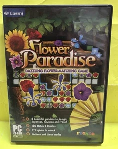 Flower Paradise Dazzling Flower Matching Game Windows CD-ROM Mint Free Shipping - Bild 1 von 3