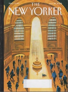 Cubierta New Yorker Ulriksen 28/01 2008 gato canasta a la luz del sol Grand Central - Imagen 1 de 1