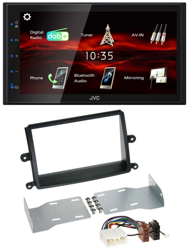 JVC USB Bluetooth MP3 DAB 2DIN Autoradio für Mitsubishi L200 (06-15) - Bild 1 von 4