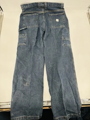 Pantalones de mezclilla vintage Y2K descoloridos gloria carpintero 36x33 sueltos holgados patinador ropa de trabajo Foto 1 de 4