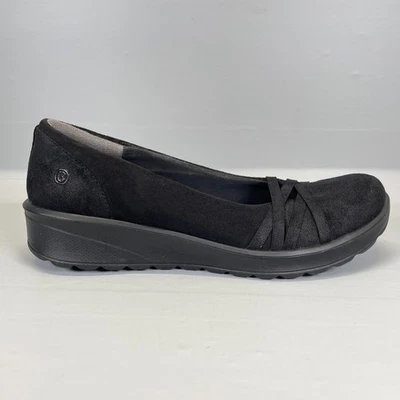 Zapatos Bzees Goody para mujer talla 8,5 M negros sin cordones cuña cómodos zapatos planos de ballet Foto 1 de 4