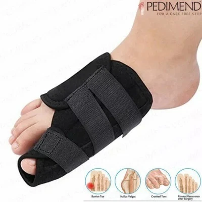 PEDIMEND™ 2X Hallux Valgus Big Toe Bunion Corrector Splint Pads Night Time Socks - Image 1 of 2