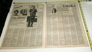 THE DOORS Vintage Original 2pc Set Article 1973 Lizard King Jim Morrison Rock - Picture 1 of 1