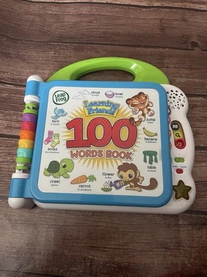 LeapFrog Learning Friends 100 Words Book Green Electronic Learning - Image 1 of 4