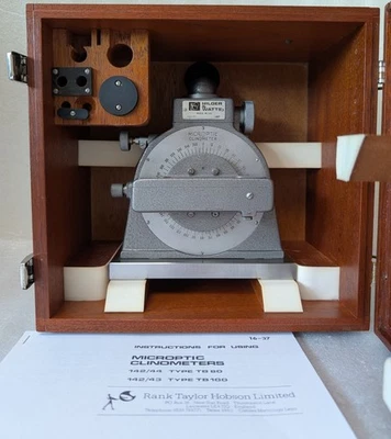 CLINÓMETRO MICROPTICO DE PRECISIÓN HILGER & WATTS 142/43 (TB100) - (TAYLOR HOBSON) Foto 1 de 4