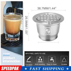 For Nespresso Steel Coffee Capsule, Refillable Reusable Espresso Pods丨UK - Picture 1 of 11