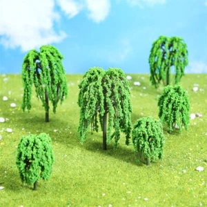 20 piezas Mini Modelo de Árbol de Sauce Edificio Mesa de Arena Tren Paisaje Diseño - Imagen 1 de 14