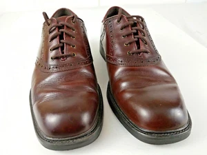 Nunn Bush Mens Saddle Shoes Oxfords Leather Brown Size 10M - Picture 1 of 11