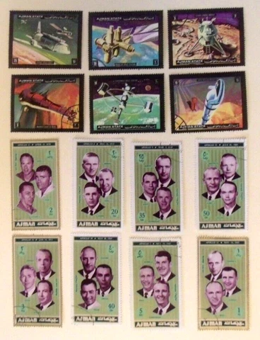 14 Ajman  SPACE Apollo Astronaut Stamps   Lot#D40 Cover