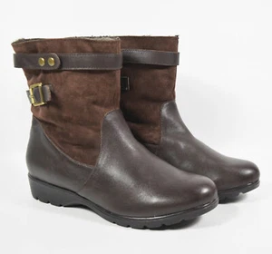 Botas de Invierno Aeorsoles Forradas de Piel Sintética Marrón con Correas y Hebilla Talla US 8.5 - Imagen 1 de 7