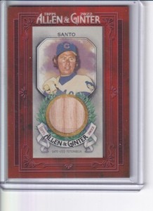 2022 RON SANTO TOPPS ALLEN & GINTER MINI FRAMED RELIC BAT MEMORABILIA #MFR-RS