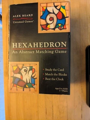 2009 HEXAHEDRON WOOD BOARD GAME Abstract Matching Brain Teasers  Alex Beard NIB - Image 1 of 4