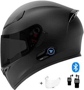 NEW Bluetooth Motorcycle Helmet GDM GHOST Hypersonic Intercom - Picture 1 of 16