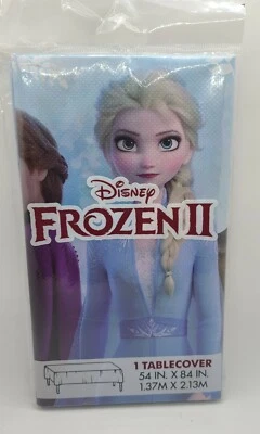 FROZEN 2 CUBIERTA DE MESA DE PLÁSTICO ~ Suministros de fiesta de cumpleaños decoraciones de tela 54x84 Foto 1 de 2