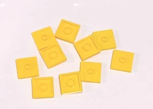Lego gelbe Platte 2x2 mit Springbolzen Lot/Größe 2x2/MENGE 10x/Teil #87580 - Bild 1 von 2