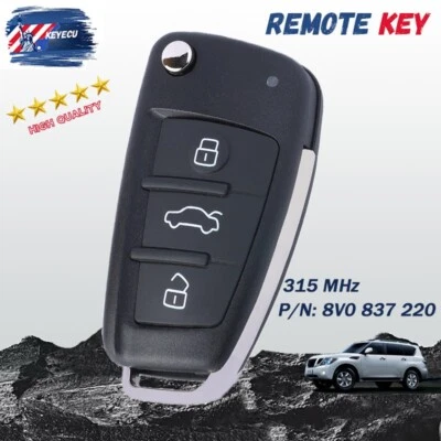 for Audi A3 S3 2012 - 2017 Keyless GO Flip Key Remote Fob 315MHz - 8V0 837 220 E - Image 1 of 4