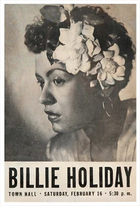Impresión de póster de concierto de Billie Holiday - Town Hall - Nueva York  - Imagen 1 de 1