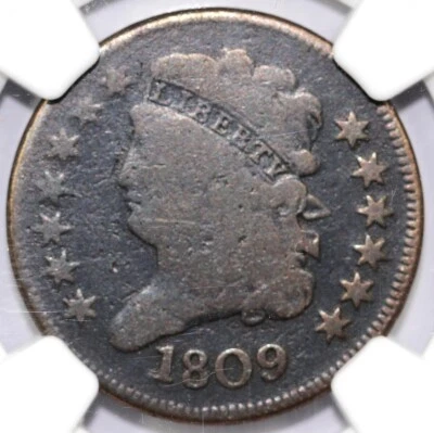 1809 1/2c C-1 Classic Head Half Cent NGC Good 6 - Image 1 of 4