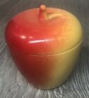 Vintage Hazel Atlas Milk Glass Apple Jam / Jar with Lid