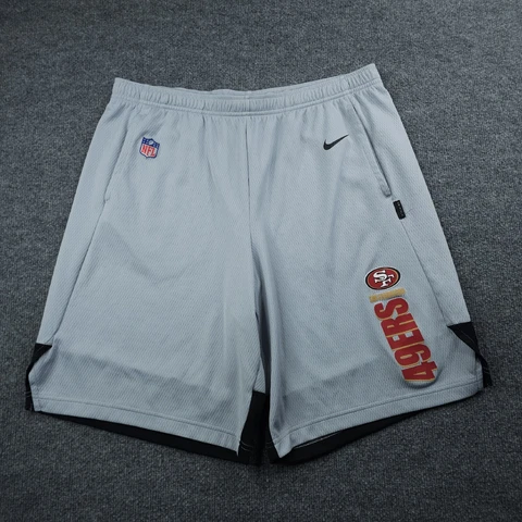 Nike Men's L NFL San Francisco 49ers On Field Shorts Gray Dri-Fit Athletic Cover