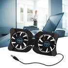 2 Fans USB Cooler Cooling Pad Stand Radiator For 7''-15'' PC Notebook L8Z0