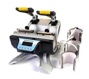 Mini Automatic Double Station Mug Heat Press Machine 110VHeat Transfer Art - Picture 1 of 16