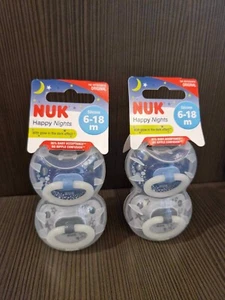 NUK Dummies - Glow In The Dark 2x 2 Pack 6-18m - Picture 1 of 4