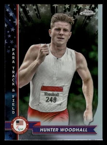 2024 Topps Chrome US OLYMPIC HUNTER WOODHALL REFRACTOR #55 - Picture 1 of 2