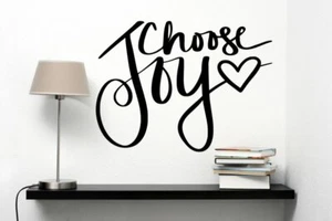 Wall Decor Quotes Choose Joy Inspirational Wall Decals Vinyl Stickers Kids Room - Picture 1 of 8