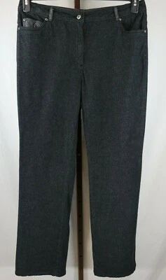 Susan Bristol White Label Womens Ladies Blue Denim Metallic Jeans Size 12/Lg - Image 1 of 3