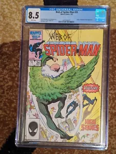 Web of Spider-Man #24 ~ CGC 8.5 Vulture, Hobgoblin, Rose aplicación. ~ Marvel (1987) - Imagen 1 de 3