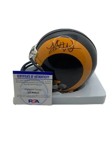 KURT WARNER Signed ST. LOUIS RAMS  Mini-helmet w/ PSA COA - Picture 1 of 2