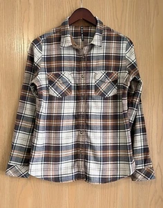 Kuhl | Women’s SZ Small | Brown Plaid Snap Front Flannel Shirt - Picture 1 of 11