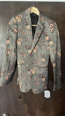 Traje de hombre Top Asos diseño floral mediano EE. UU. 32” vendedor de EE. UU. Foto 1 de 4