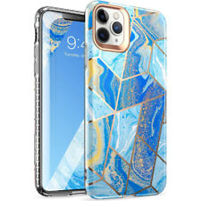 iPhone 11 Pro Max Case | Hybrid TPU Bumper W/camera Protective Cover Blue Marble