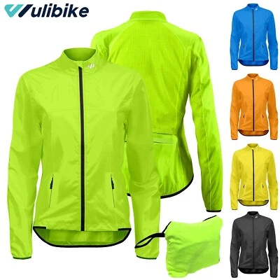 Wulibike Women's Cycling Jacket Packable Windbreaker Quick-Dry 3 Zipper Pocket - Image 1 of 4
