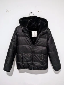 Abercrombie Kids Black Puffer Jacket Size 13/14 - Picture 1 of 6