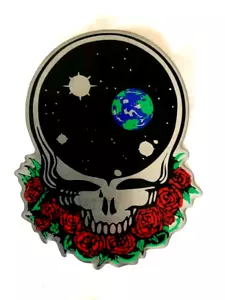 Grateful Dead Space Your Face Metal Sticker /Decal Med. 2.3/4" x 3.1/2" - Picture 1 of 3