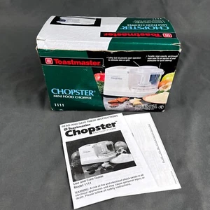 Mini picadora de alimentos y procesador de alimentos Toastmaster Chopster vintage caja abierta sin usar - Imagen 1 de 4